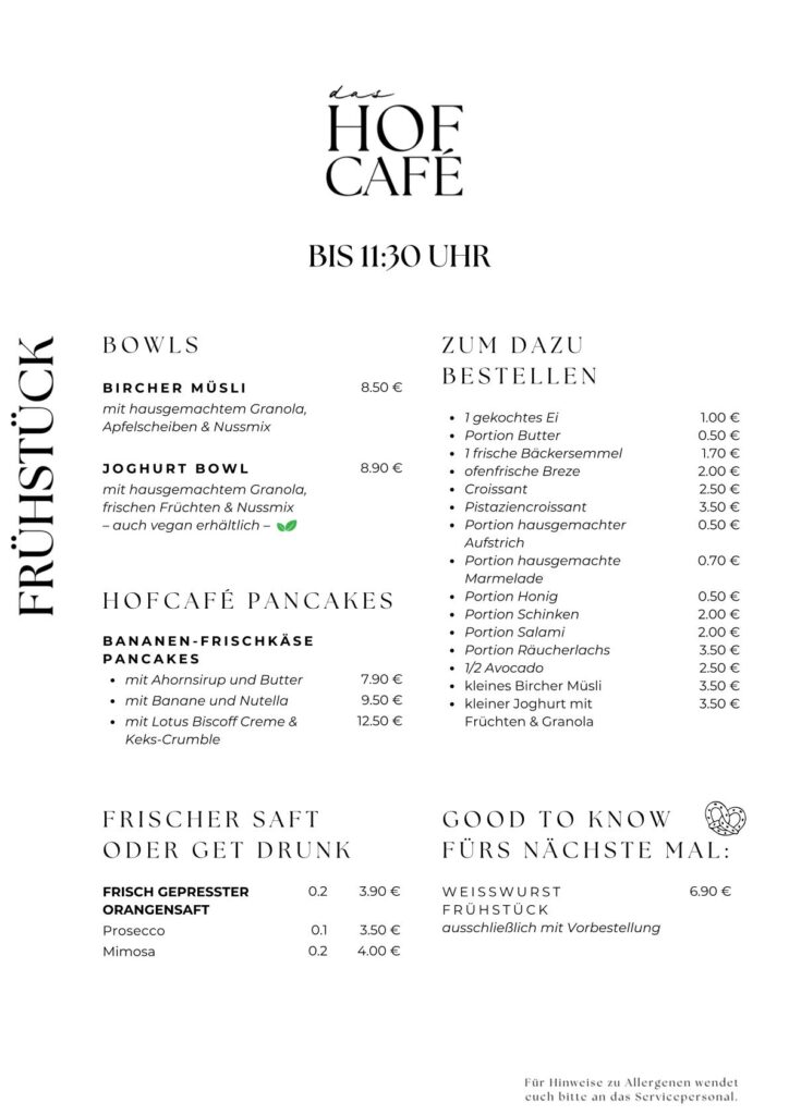 menükarte hofcafé 2 2